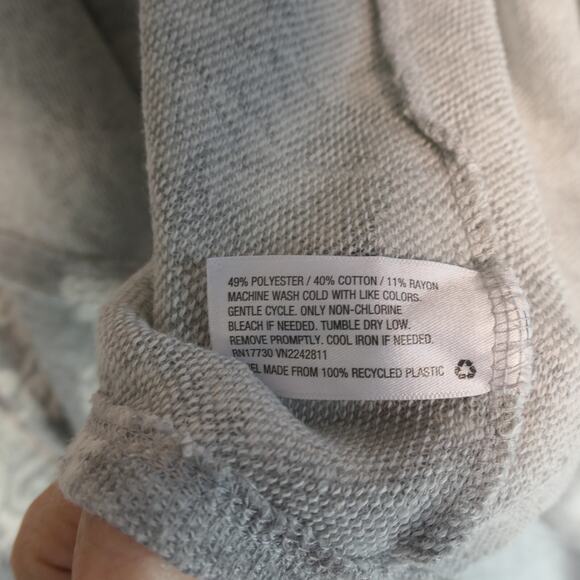 Knox Rose Cardigan Sweater Womens XXL Gray Floral Drape Front Boho Soft Girl - Picture 13 of 14